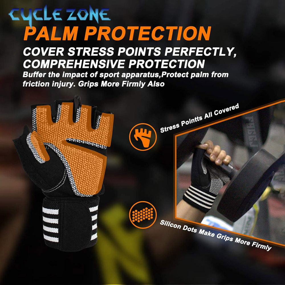 손목 랩 지원 기능이 있는 1쌍의 하프 핑거 짐 피트니 - Wrist Wrap Support 리뷰 및 가격